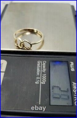 James Avery 14k Two Hearts Together Ring Size 10