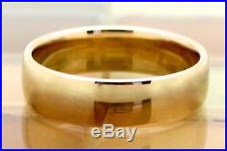 James Avery 14k Yellow Gold Athena Wedding Band Wide Ring Size 11, 8.6G RET$530