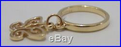 James Avery 14k Yellow Gold Butterfly Dangle Band Ring Pinky Or Knuckle