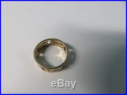 James Avery 14k Yellow Gold Continuous Ichthus Band Ring Size 8.5