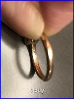 James Avery 14k Yellow Gold Emerald Remembrance Ring sz 6.25 Stackable