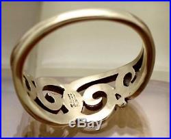James Avery 14k Yellow Gold Gentle Wave Diamond Ring Size 8.5, 4.3G RETIRED