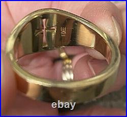 James Avery 14k Yellow Gold Large Crosslet Design Ring Size 11.5