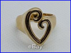 James Avery 14k Yellow Gold Mother's Love Heart Ring Size 8 FREE SHIPPING