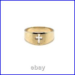 James Avery 14k Yellow Gold NARROW CROSSLET RING 4.24g Size 7.5