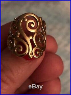 James Avery 14k Yellow Gold Open Sorrento Ring Size 8