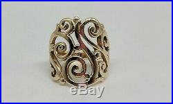 James Avery 14k Yellow Gold Open Sorrento Swirl Ring Size 7.25 FREE SHIPPING