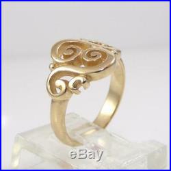 James Avery 14k Yellow Gold Ring Spanish Swirl Scrolled Size 4.5 LHA2