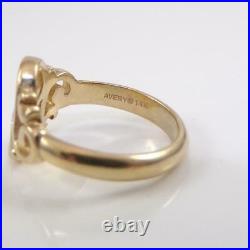 James Avery 14k Yellow Gold Ring Spanish Swirl Scrolled Size 4.5 LHA2