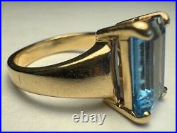 James Avery 14k Yellow Gold Ring with Blue Stone. Size 7. Ibs4