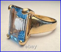 James Avery 14k Yellow Gold Ring with Blue Stone. Size 7. Ibs4