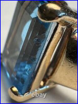 James Avery 14k Yellow Gold Ring with Blue Stone. Size 7. Ibs4