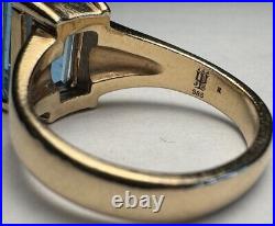 James Avery 14k Yellow Gold Ring with Blue Stone. Size 7. Ibs4