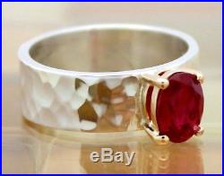James Avery 14k Yellow Gold & Sterling Silver Julietta Ruby Ring, Size 7.5, 6.4G