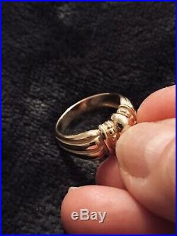 James Avery 14k Yellow Gold Thatch Ring Sz7 Grams 7.9 Retired