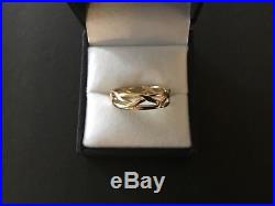 James Avery 14k Yellow Gold Tresse Wedding Band Ring Size 9.5