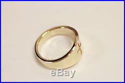James Avery 14k Yellow Gold Wide Crosslet Ring Size 11, RETAIL $760