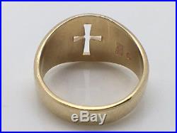 James Avery 14k Yellow Gold Wide Crosslet Ring Size 8.5