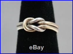 James Avery 14k Yellow Gold and 925 Sterling Silver Lovers Knot Ring
