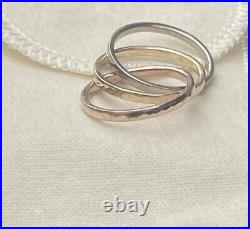 James Avery 14k Yellow, Rose And White Gold Entwined Trio Combo Ring/Size 6