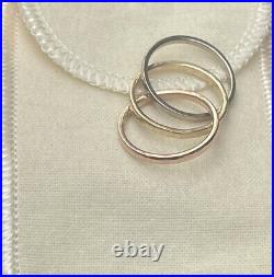 James Avery 14k Yellow, Rose And White Gold Entwined Trio Combo Ring/Size 6