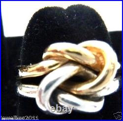 James Avery 14kt/. 925 Original Lover's Knot Ring 2 Tone Gold/Silver