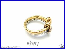 James Avery 14kt/. 925 Original Lover's Knot Ring 2 Tone Gold/Silver