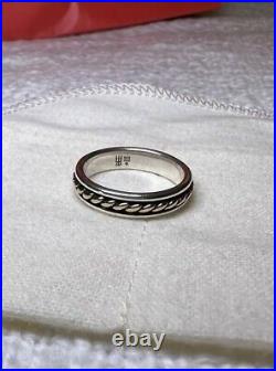 James Avery 14kt Gold And Sterling Silver Twisted Rope Ring Size 6 Retired