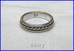 James Avery 14kt Gold And Sterling Silver Twisted Rope Ring Size 6 Retired