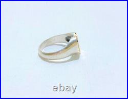James Avery 14kt Gold Cross in Sterling Silver Heart Ring size 7