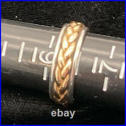 James Avery 14kt & Sterling Braided Ring 6.5 Free Shipping