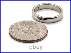 James Avery 14kt White Gold Wedding Band 4mm Wide Ring Sz 7.5
