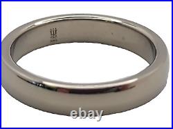 James Avery 14kt White Gold Wedding Band 4mm Wide Ring Sz 7.5