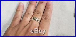 James Avery 14kt Yellow Gold &. 925 Sterling Braided Band Ring Size 9. RETIRED