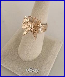 James Avery 14kt. Yellow Gold Mariposa Ring Retired