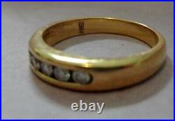 James Avery 18K Yellow Gold 750 & Diamond DEBRA Band Ring Size 5