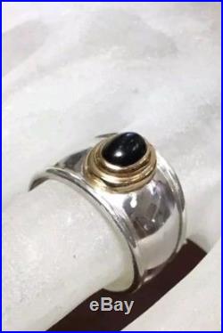James Avery 18k yellow gold and sterling silver ring size 7