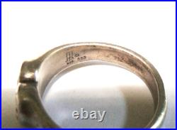 James Avery 6.8g Sterling Silver & 14K Yellow Gold Dove Bird Heart Ring SZ 8