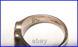 James Avery 6.8g Sterling Silver & 14K Yellow Gold Dove Bird Heart Ring SZ 8