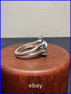James Avery 925 Sterling Silver De Flores Turquoise Ring Size 10 Retired Rare
