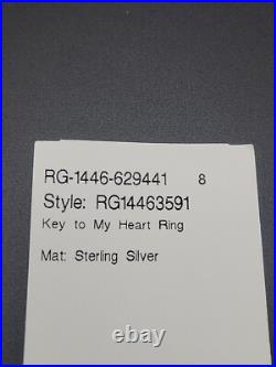 James Avery 925 Sterling Silver Key to My Heart Ring Size 8