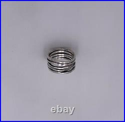 James Avery 925 Sterling Silver Multi Banded Ring Size 8.5