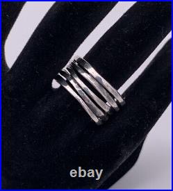 James Avery 925 Sterling Silver Multi Banded Ring Size 8.5