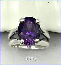 James Avery 925 Sterling Silver Oval Amethyst Gemstone Ring Sz 5-5.25 $440 at JA