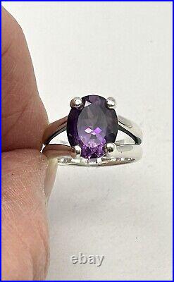 James Avery 925 Sterling Silver Oval Amethyst Gemstone Ring Sz 5-5.25 $440 at JA