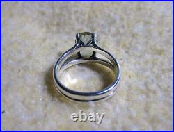 James Avery 925 Sterling Silver Oval Prasiolite Gemstone Ring Size 8.5