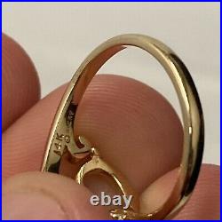James Avery ADAGIO 14K Yellow Gold Diamond Ring Retired 2.8 Grams Size 6