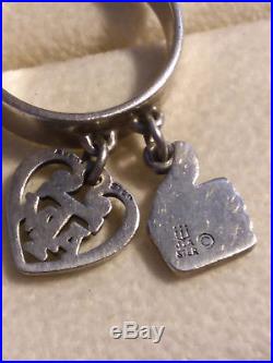 James Avery, A&m & Gig'em Charms On Loop Ring. 925, Size 6.5 Retired (18003921)