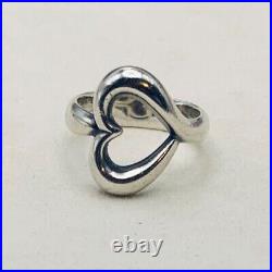 James Avery Abounding Heart Ring Retired Rare Size 6 1/2 Sterling Silver 925