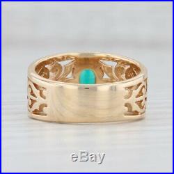 James Avery Adoree Lab Grown Emerald Ring 14k Yellow Gold Size 7.5 Ornate Band